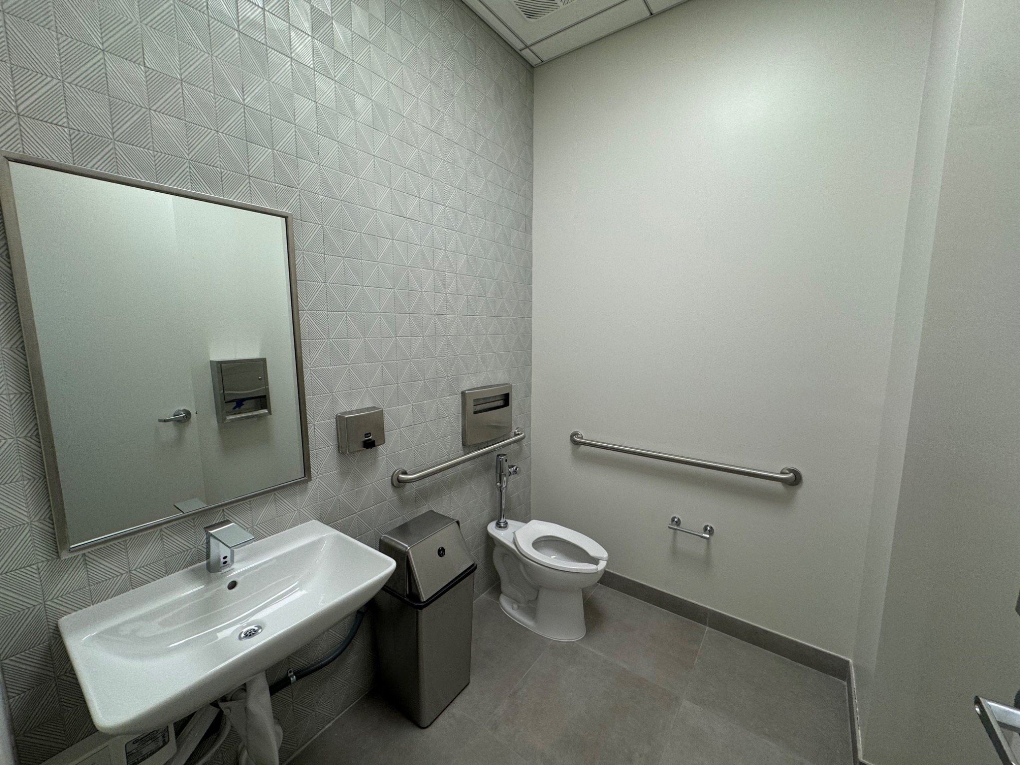 Completed accessible commercial restroom
