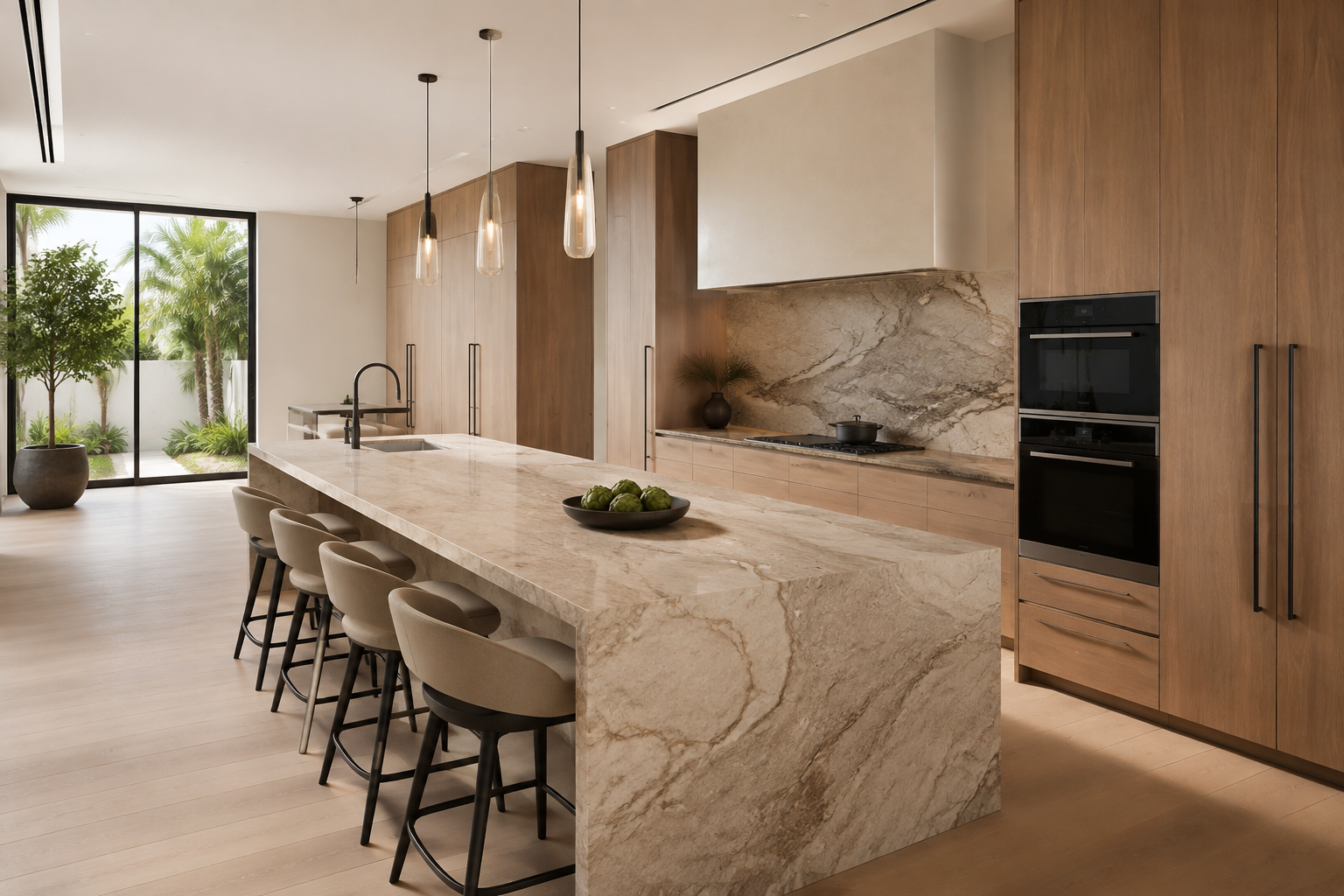 Modern residential kitchen with premium finishes
